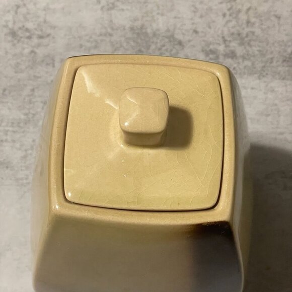 Vintage MCM Beauce Pottery Astral Philippe Lambert 8.5" Covered Canister Canada - Picture 6 of 12